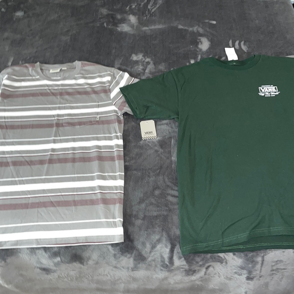 2 brand new vans shirts